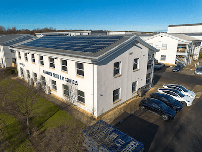 An image of the top view of the Workflo Office Building